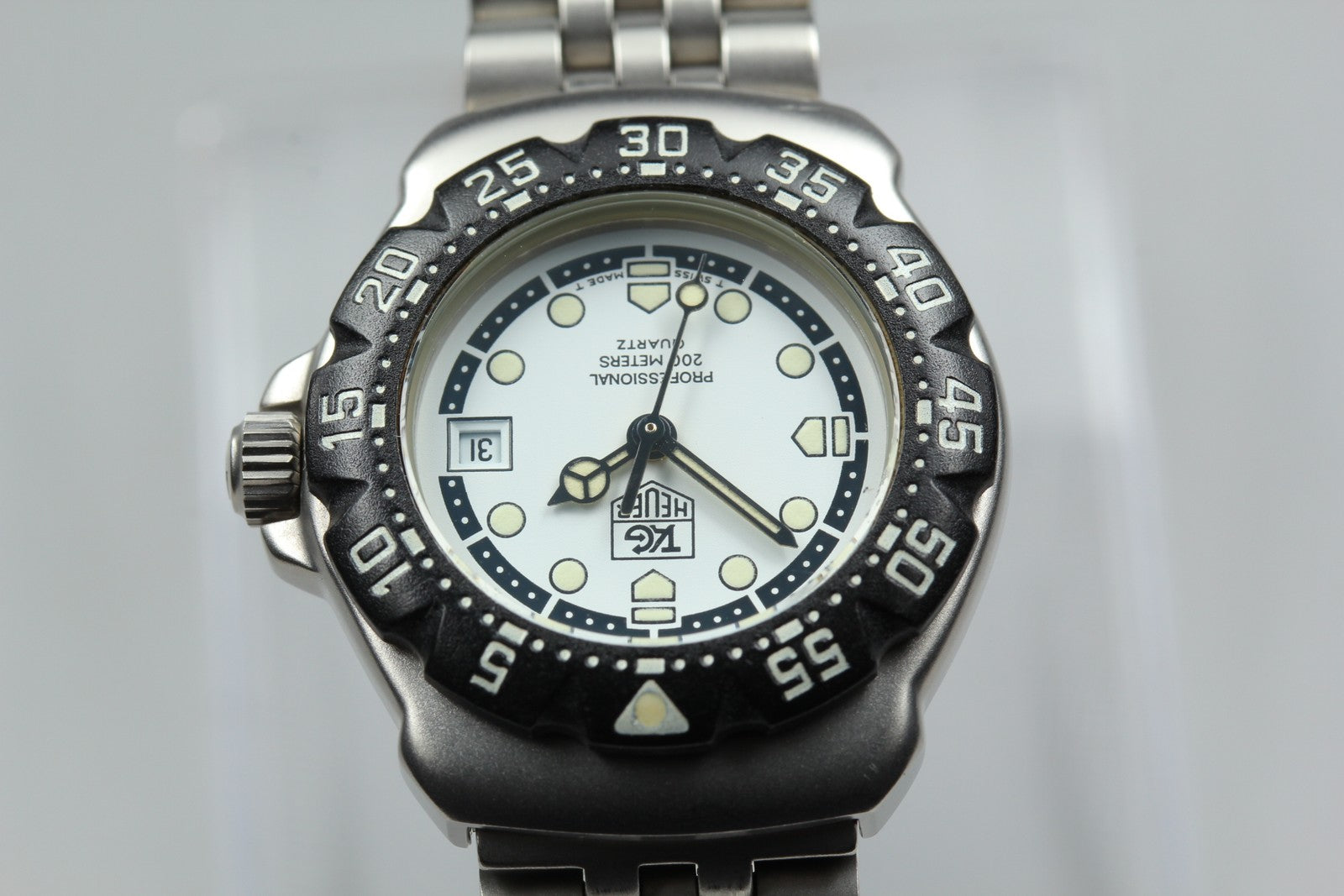 Vintage TAG Heuer Formula 1 WA1418 White Quartz Women's Watch 28mm From JAPAN