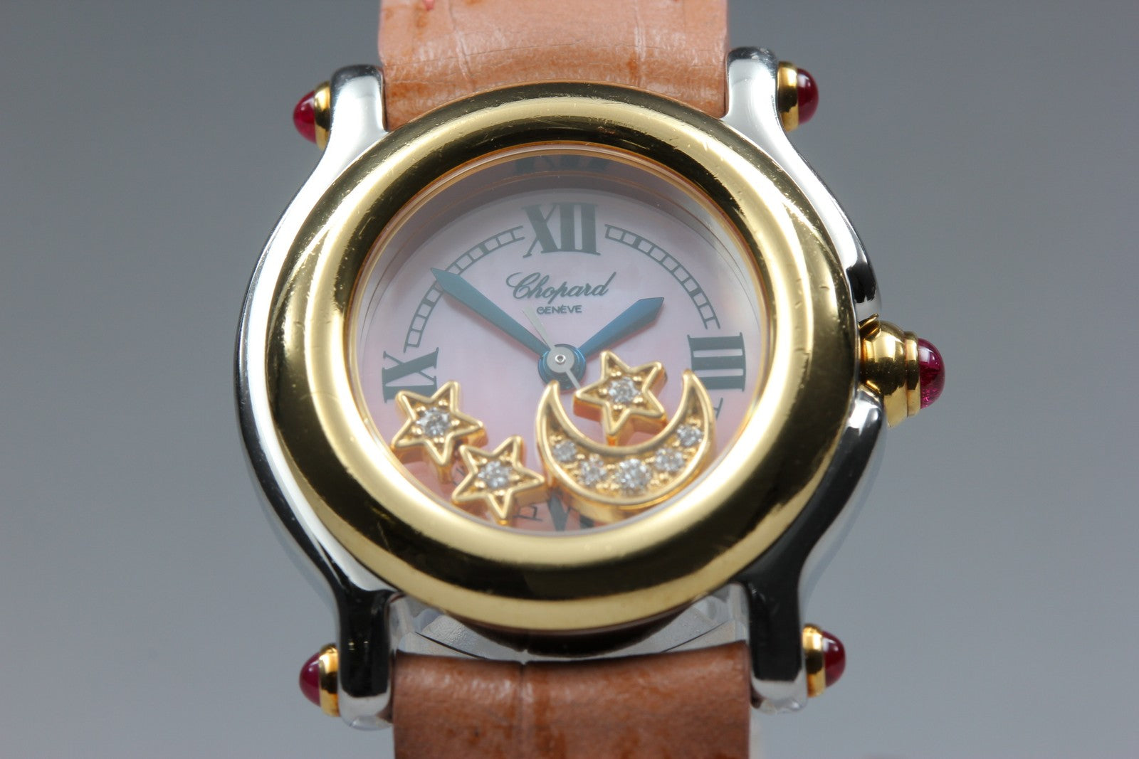 Chopard Happy Sport 27/8246-21 Moon Star Pink Dial Diamond Quartz Women’s Watch