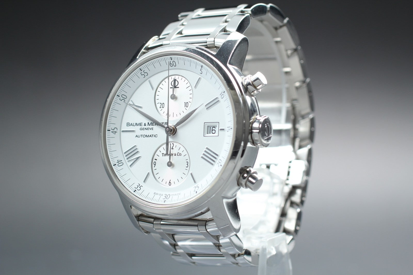 BAUME&MERCIER Classima 65591 White Automatic Men's Watch 42mm JAPAN Box