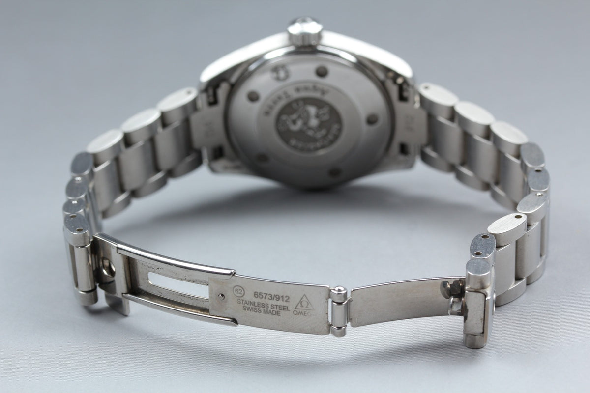 New Batt OMEGA Seamaster Aqua Terra 2577.30 Quartz Silver Women's Watch 29mm JP