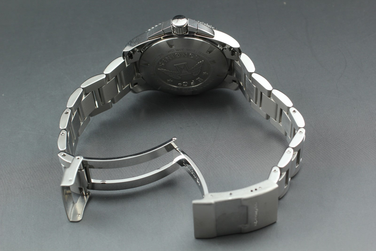 LONGINES Admiral L3.690.4 Chronograph Black Dial Quartz Men's Watch 40mm JP Box
