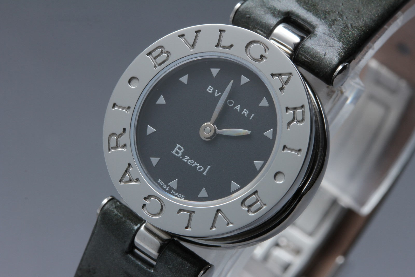 New Batt* BVLGARI B.zero1 BZ22S Quartz Black Dial Women's Watch 22mm N MINT*Box