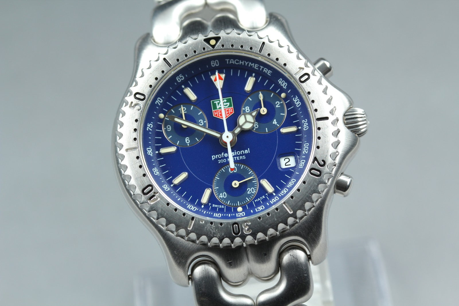 TAG Heuer SEL Professional CG1114 Quartz Chronograph Blue Men's Watch 37mm JP