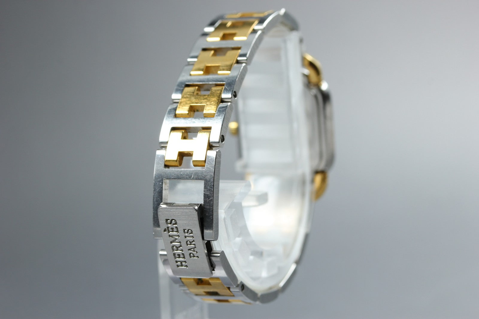 New Batt HERMES Rally Quartz Gold Dial Women's Watch 20mm From JAPAN