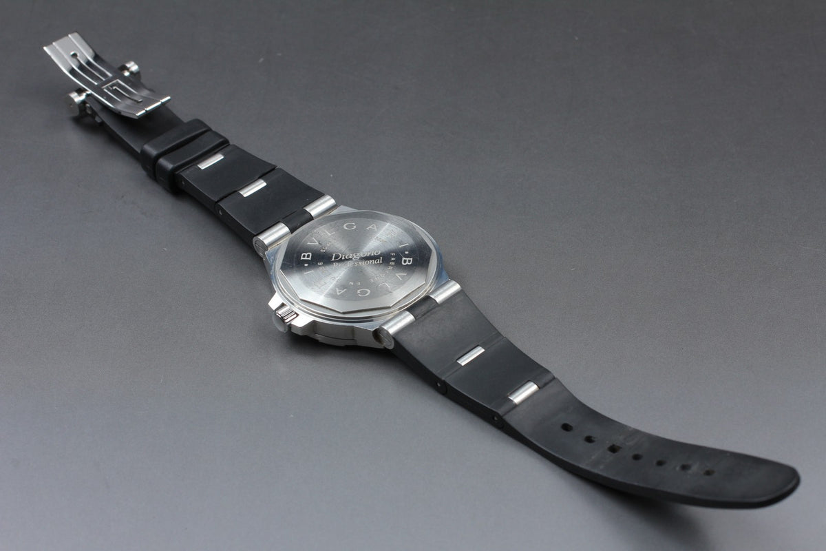 BVLGARI Diagono Scuba SD40S Date black Dial Automatic Men's Watch JAPAN