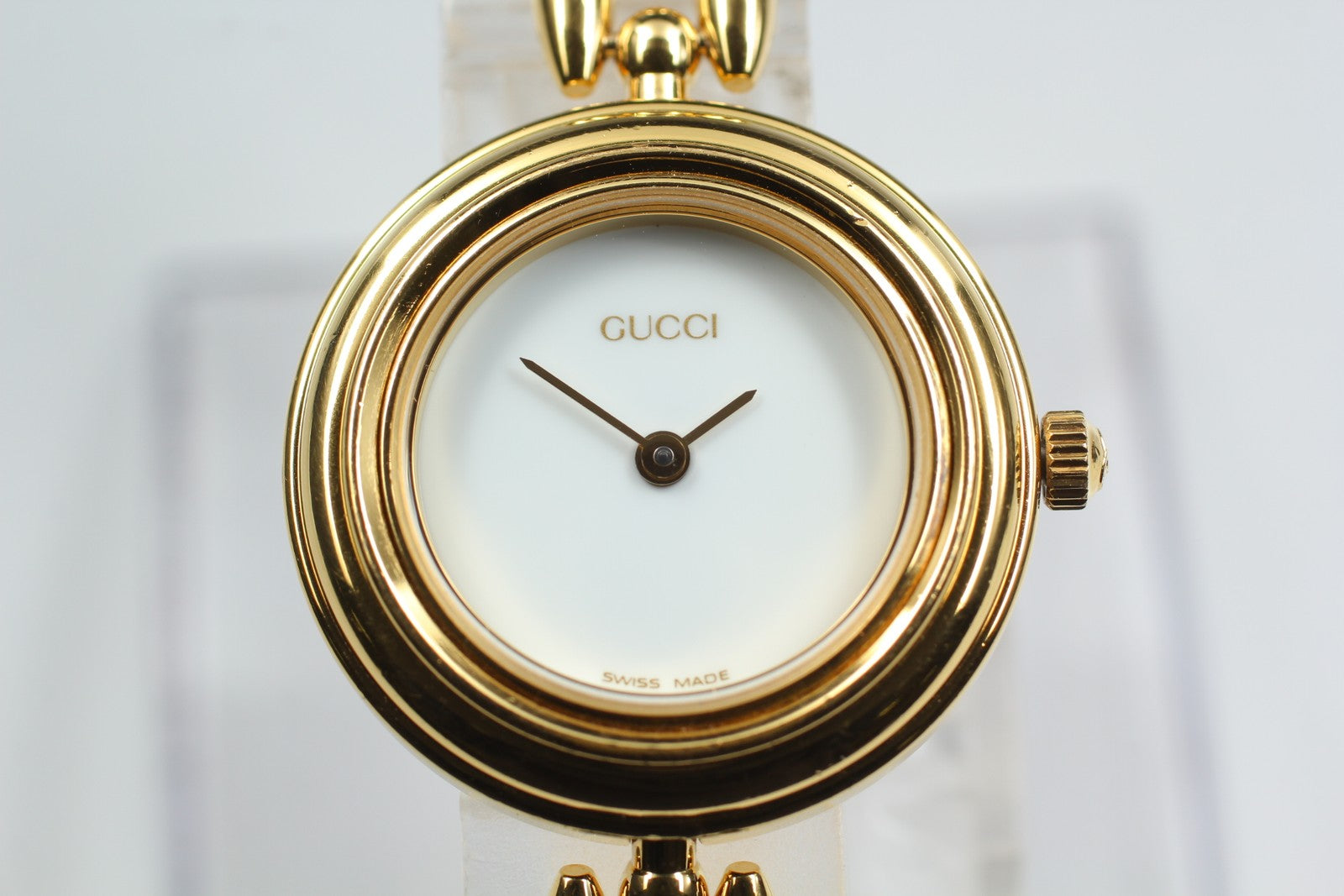 Vintage Gucci Change Bezel 11/12.2 Gold 26mm Bracelet Women's Quartz Watch