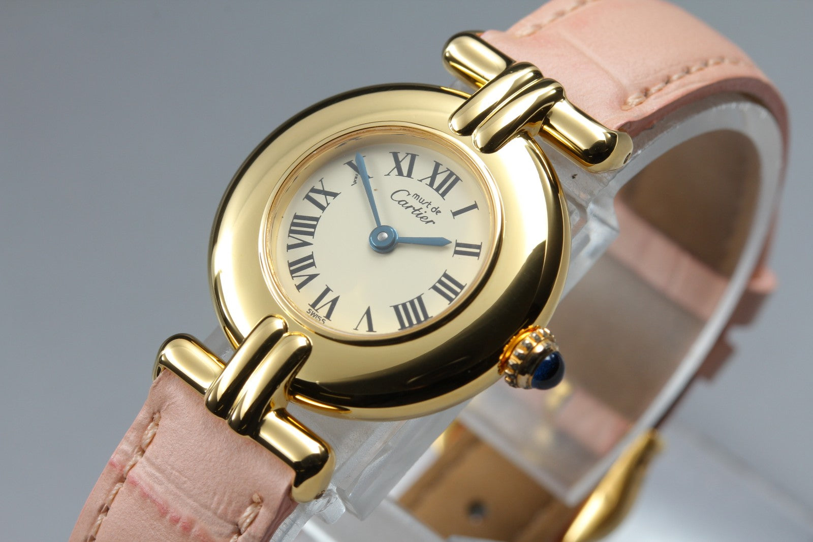 Vintage Cartier Must Colisee Vermeil 590002 Pink Gold Women's Quartz Watch