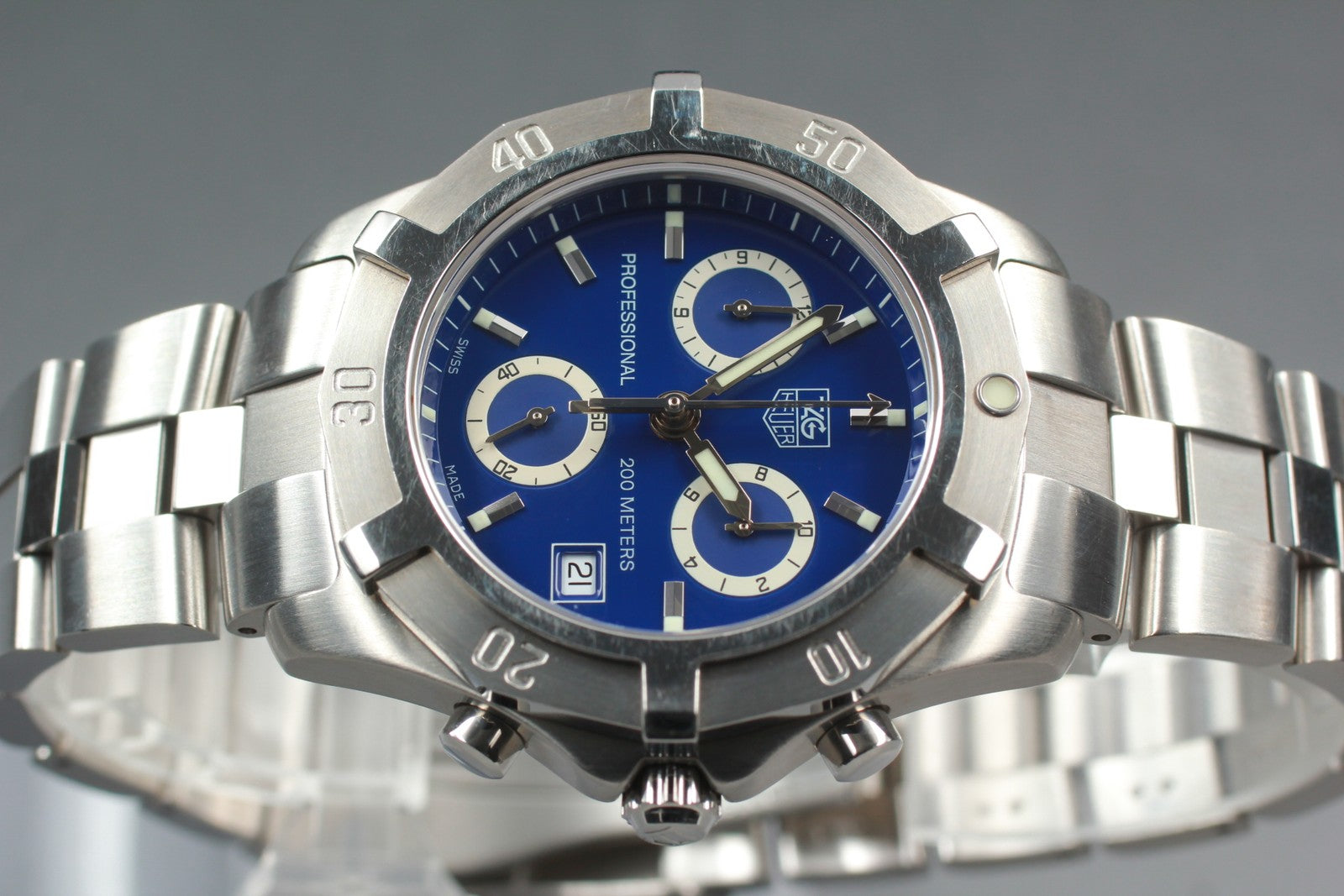 Exc+5*Box TAG HEUER TAG Heuer 2000 Exclusive CN111G Blue Quartz Men's Watch 40mm