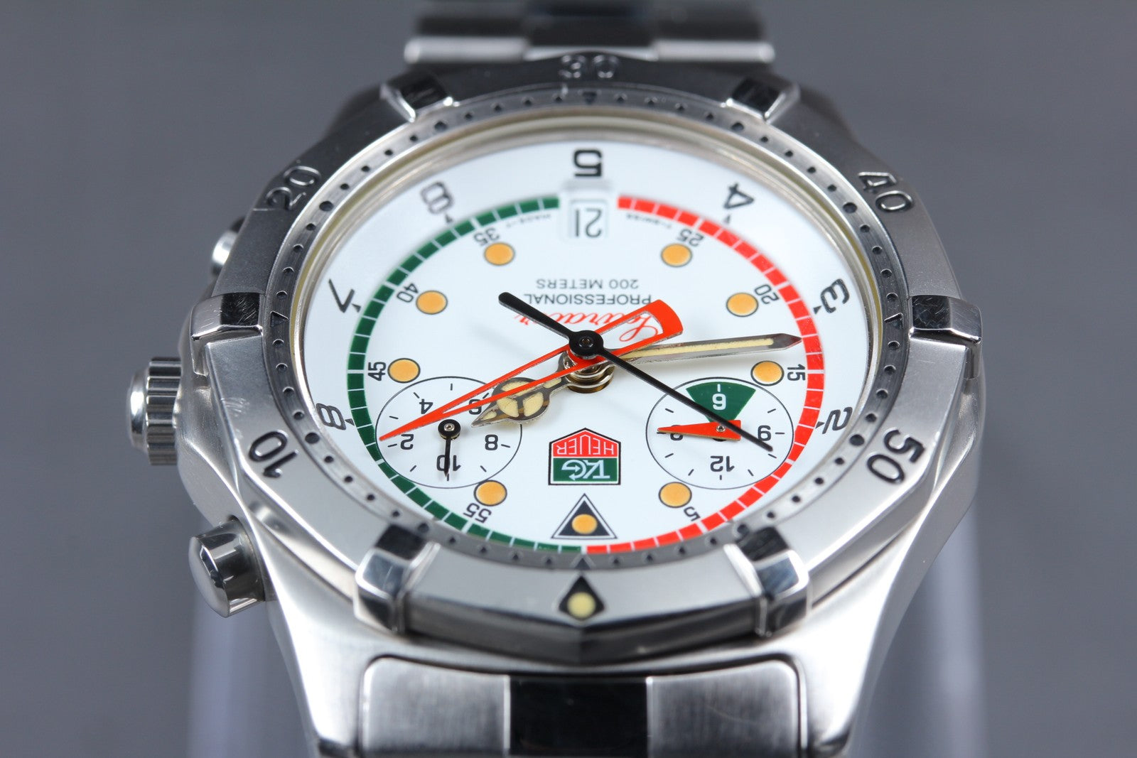 Exc+5*Box TAG HEUER Regatta CK111R White Dial Quartz Men's Watch 39mm From JAPAN