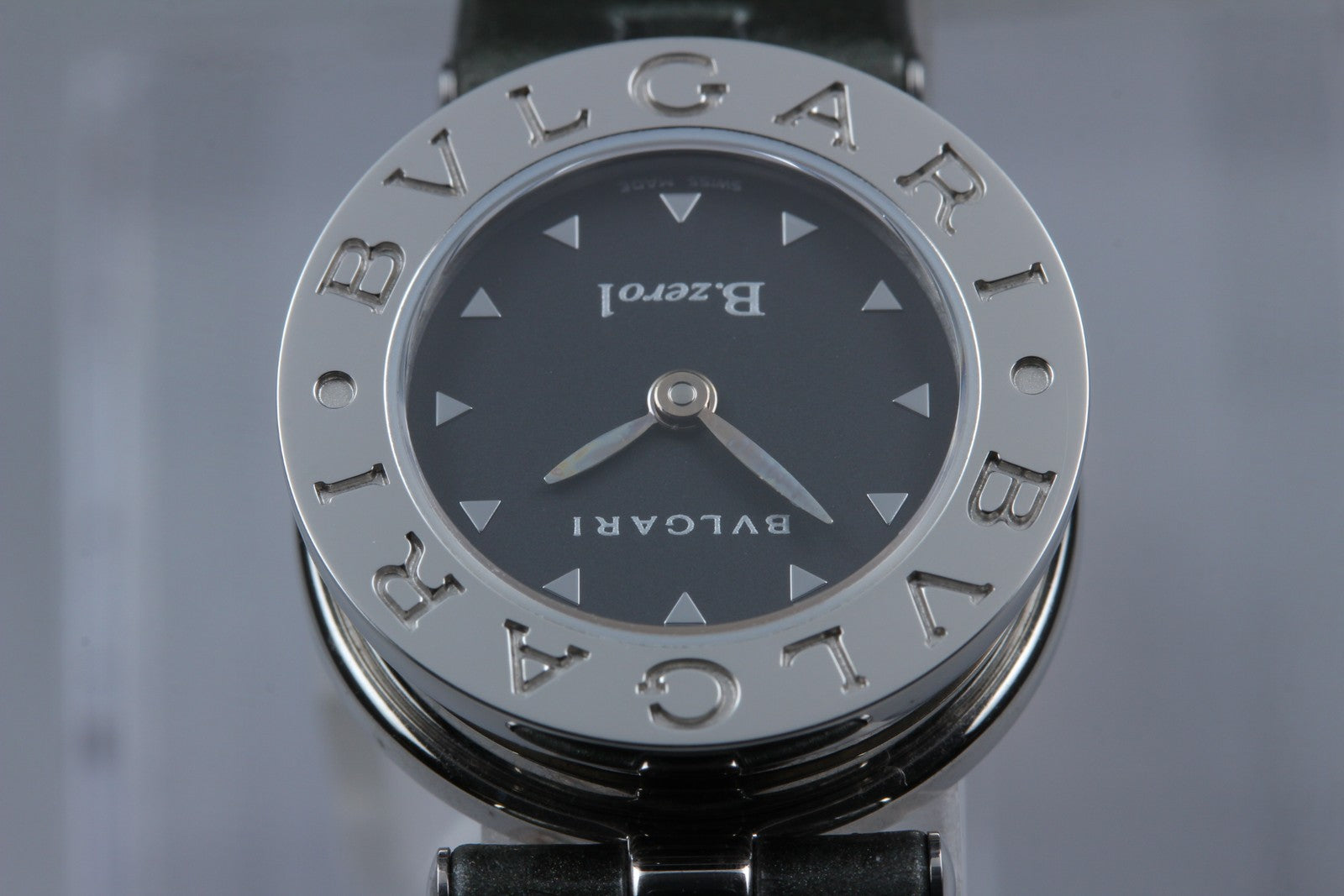 New Batt* BVLGARI B.zero1 BZ22S Quartz Black Dial Women's Watch 22mm N MINT*Box