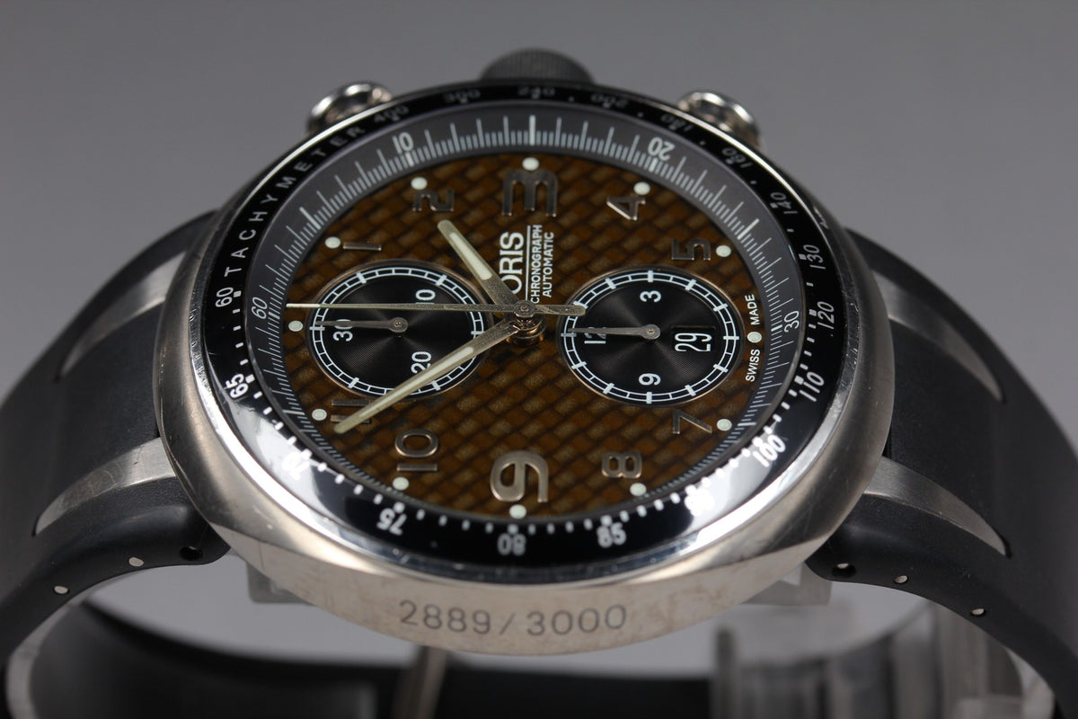 Overhauled Limited ORIS Williams TT3 7587 Automatic Brown Dial Men's Watch 43mm