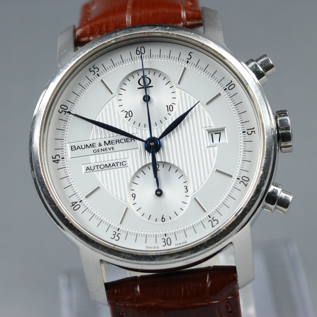 BAUME&MERCIER Classima 65560 Automatic Chronograph White Men's Watch 42mm JAPAN
