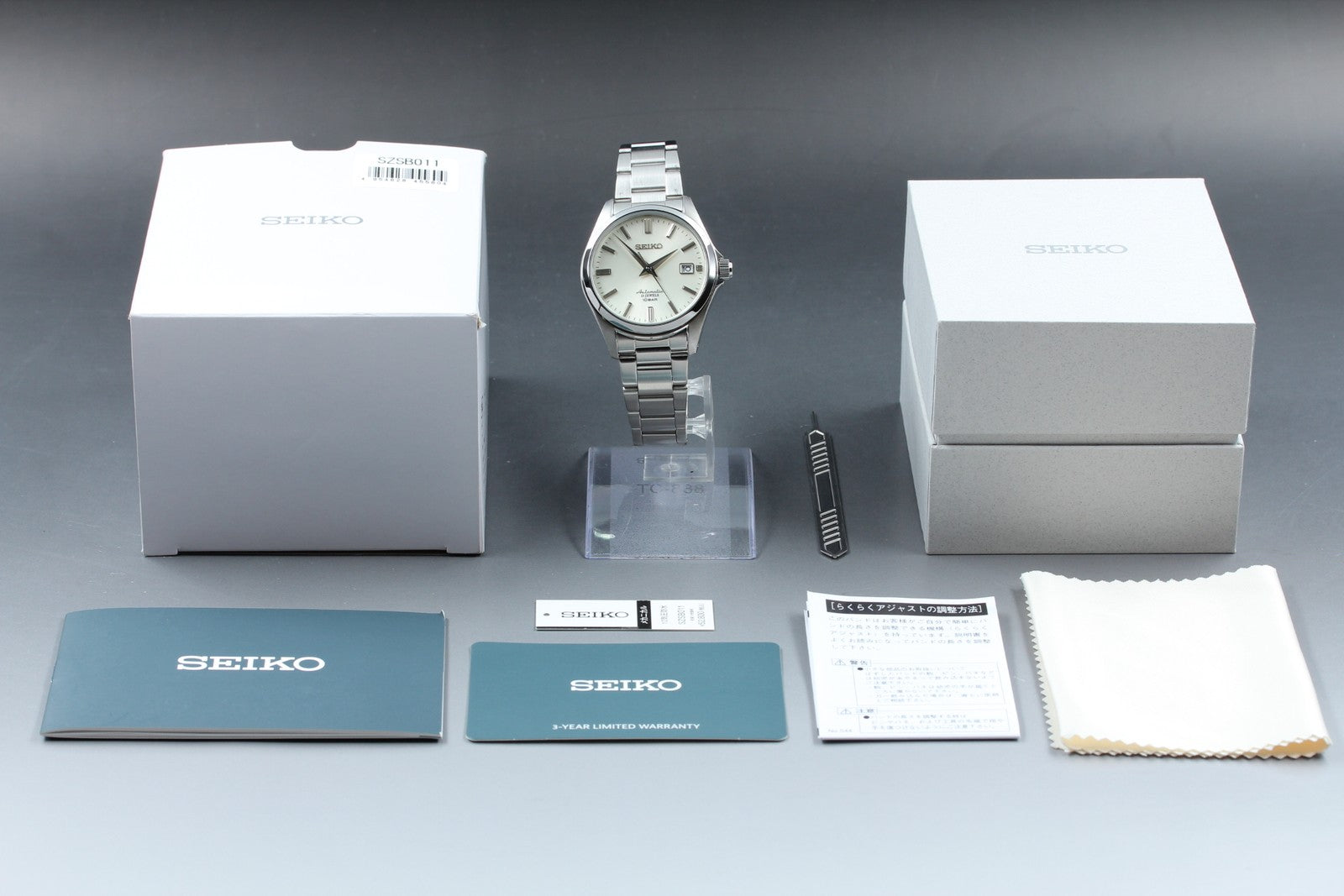 N MINT*Box SEIKO 4R35-03X0 SZSB011 Mechanical Automatic Silver Men's Watch 40mm