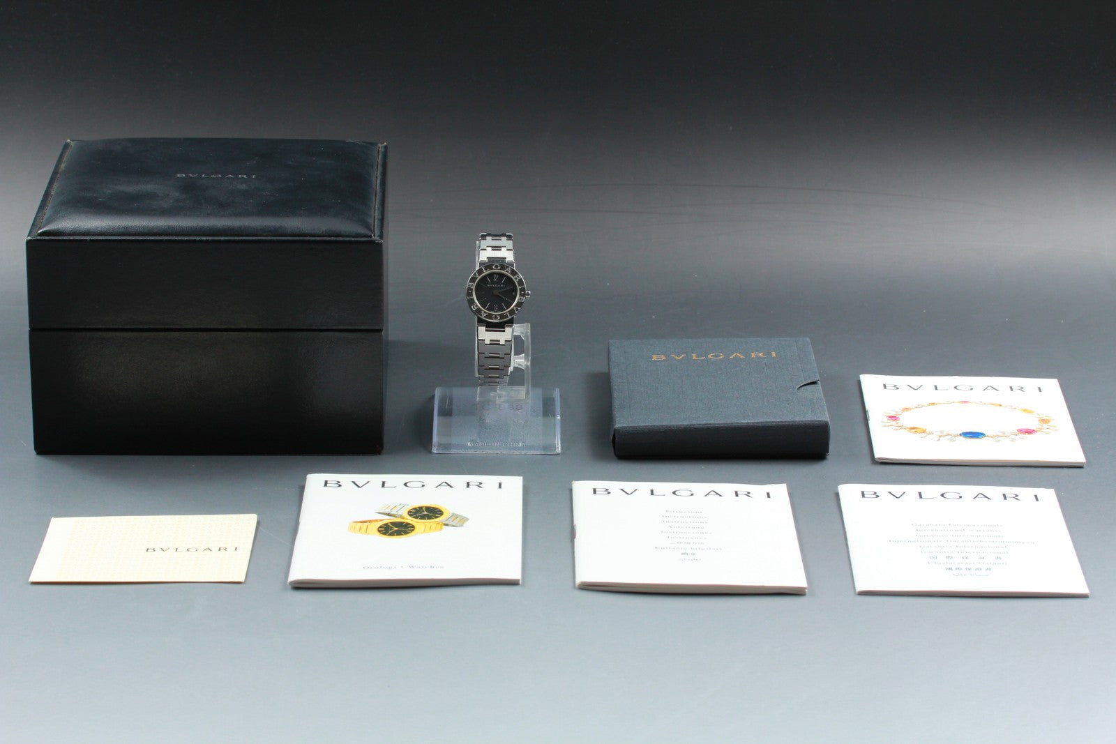 Exc+5* BVLGARI Bulgari Bulgari BB23SS Black Dial Quartz Women's Watch 23mm JAPAN