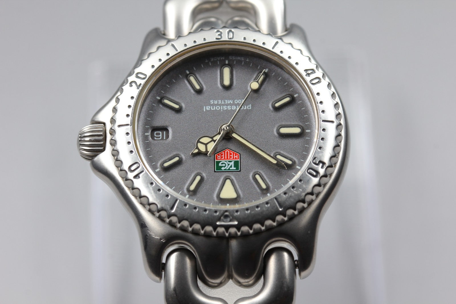 TAG HEUER SEL Professional S99.213K Quartz Gray Dial Men's Watch 33mm JAPAN