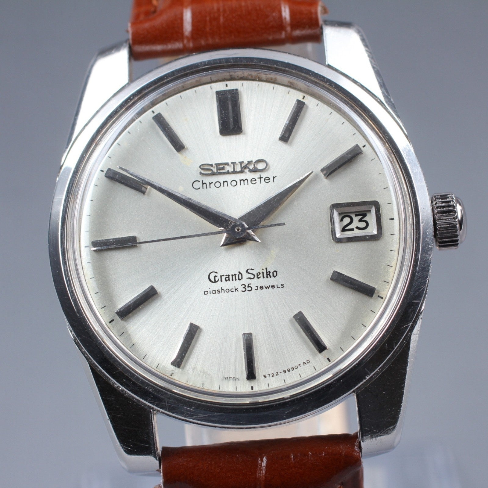 Overhauled Vintage Grand Seiko 2nd Model 5722-9990 Manual Silver Men's Watch JP