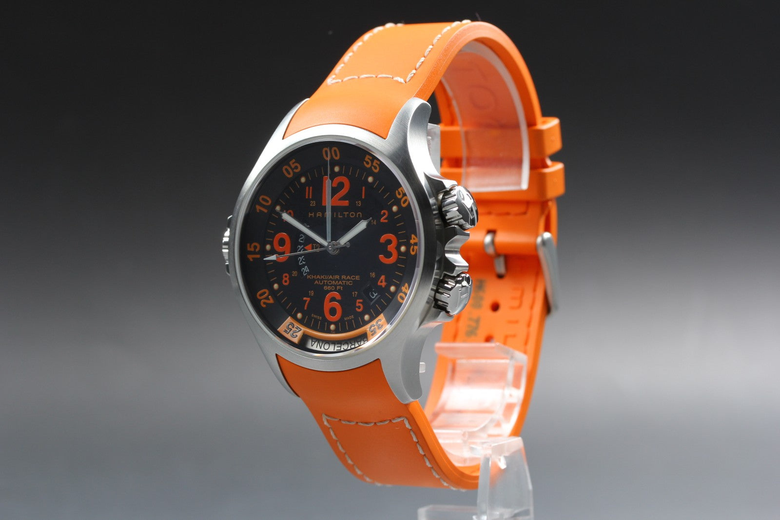 Hamilton Khaki Air Race H776650 GMT Automatic Black Dial Men's Watch 42mm JAPAN