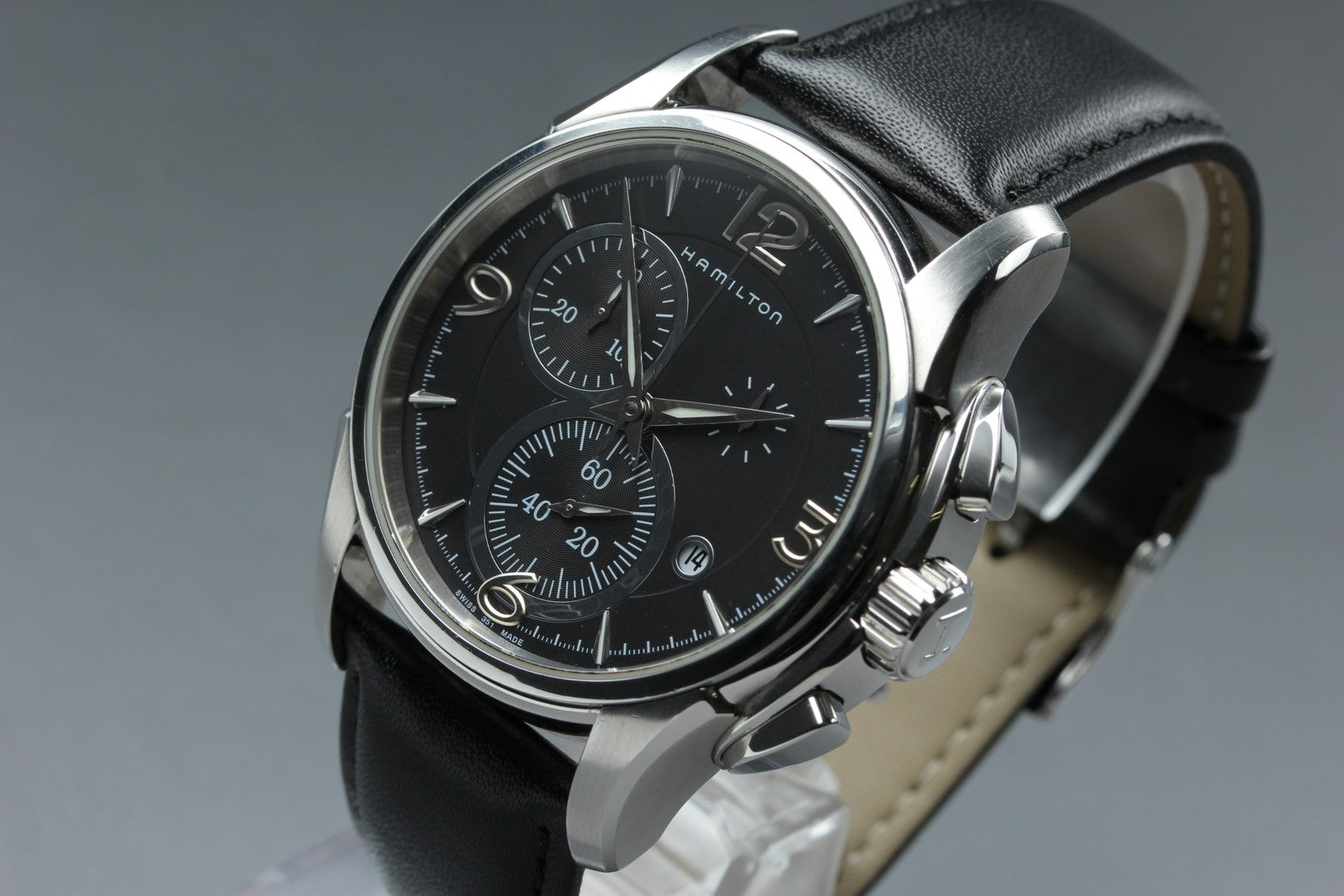 Hamilton Jazzmaster Chrono H326120 Black Chronograph Quartz Men's Watch 41mm JP