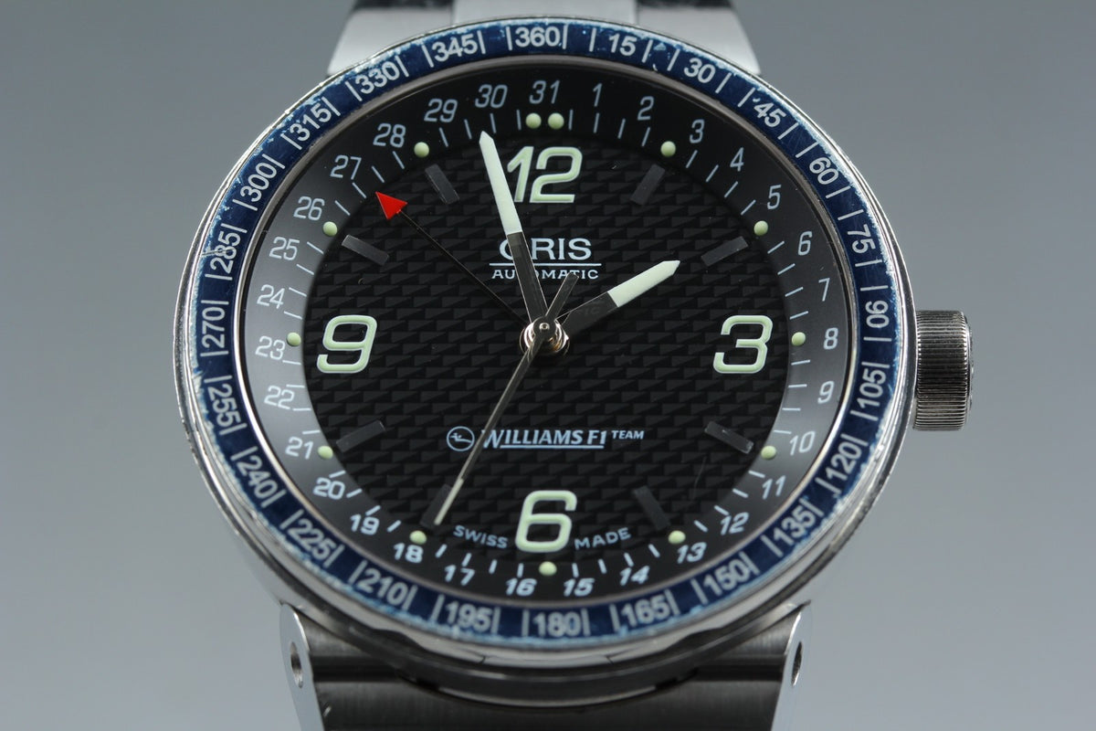 ORIS Williams F1 Team Pointer Date 7585 Automatic Men's Watch 42mm JAPAN Box