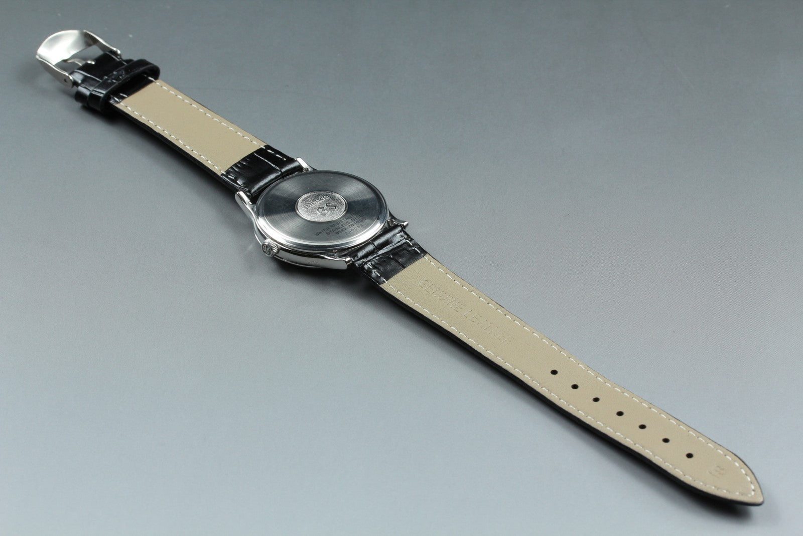New Batt Vintage SEIKO Grand Seiko 9587-7010 Quartz Silver Men's Watch 34mm JP
