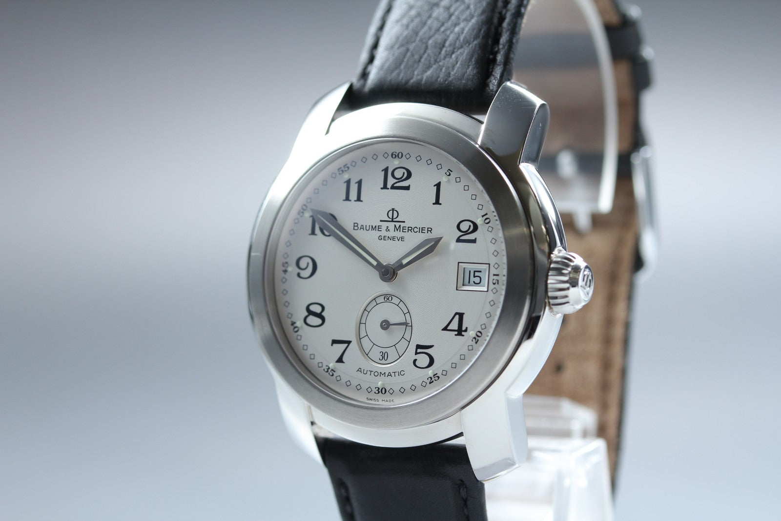 Baume & Mercier Capeland MV045221 Men's Silver Automatic Date Watch 39mm Exc+5