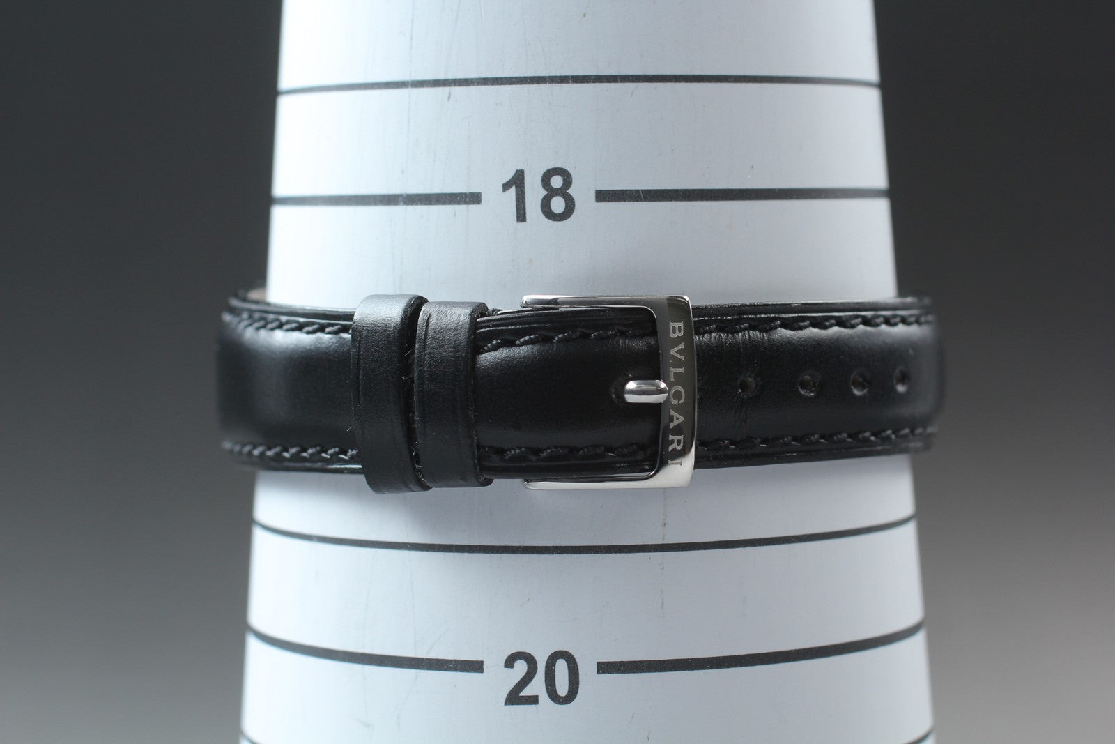 New Batt BVLGARI Solotempo ST35S Quartz Black Dial Date Men's Watch 35mm *N MINT