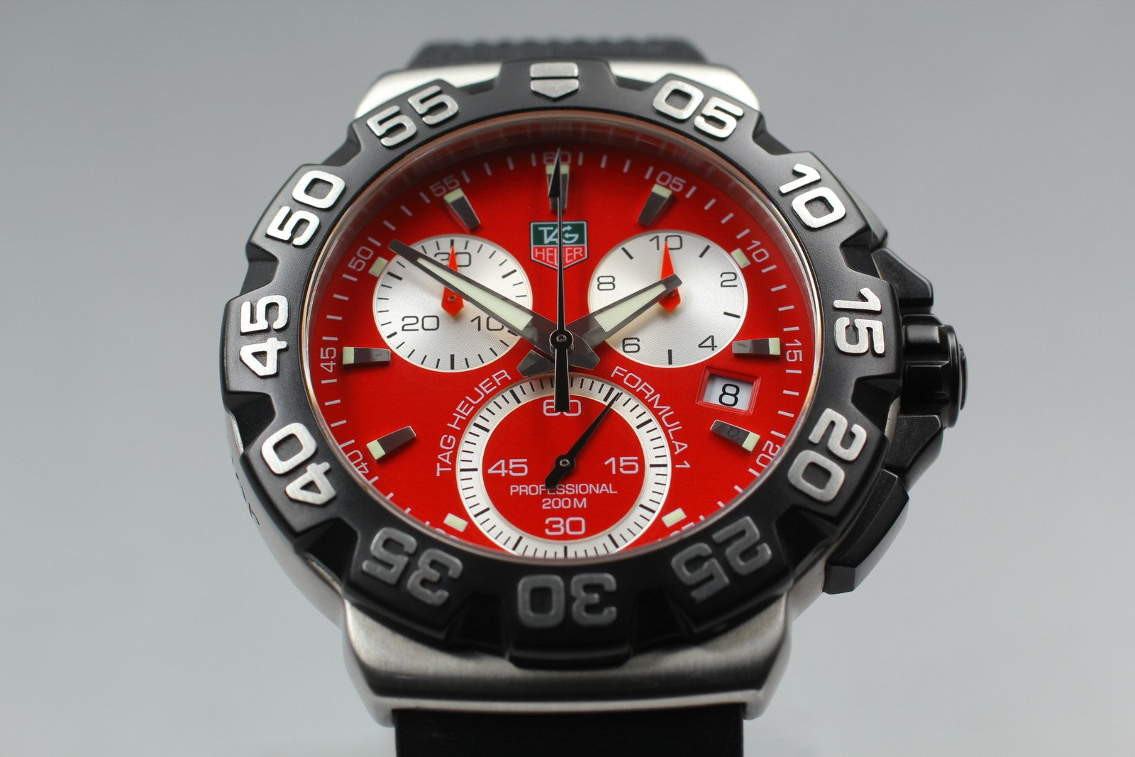 Used* TAG Heuer Formula 1 CAH1112 Red Chronograph Quartz Men's Watch 42mm JAPAN