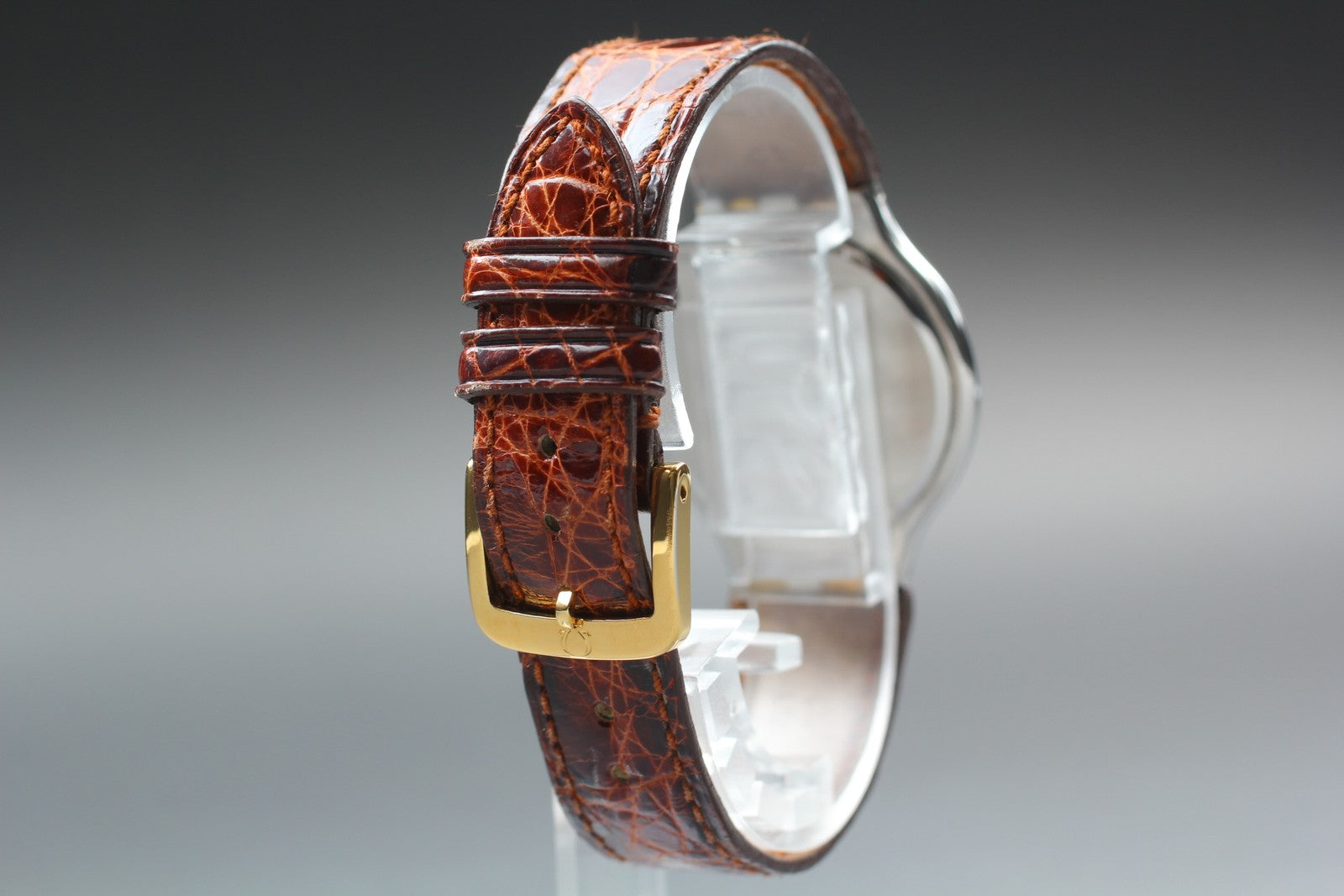 New Batt Vintage OMEGA De Ville symbol Quartz Women's Watch 31mm JAPAN Exc+5