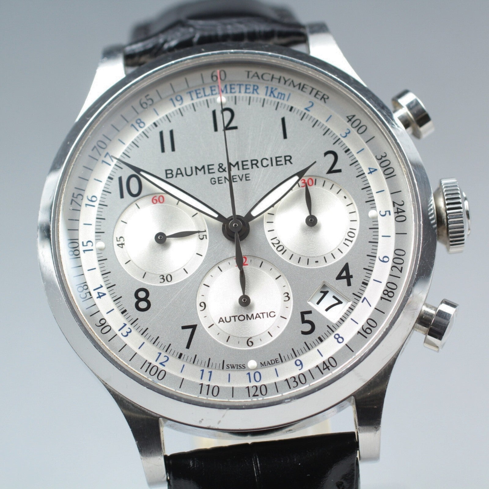 BAUME&MERCIER Capeland 65716 Automatic Chronograph Date Men's Watch 44mm Exc+5