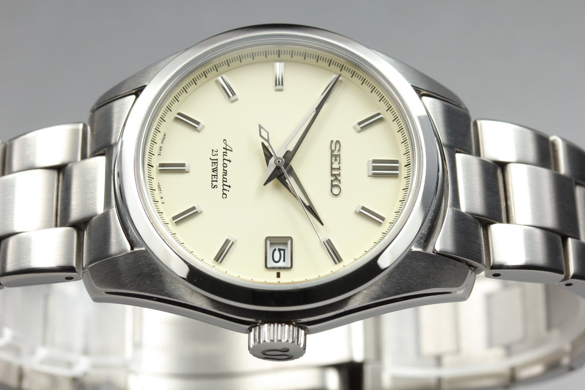 SEIKO Mechanical 6R15-00C1 Automatic White Dial Date Men's Watch 37mm From JAPAN