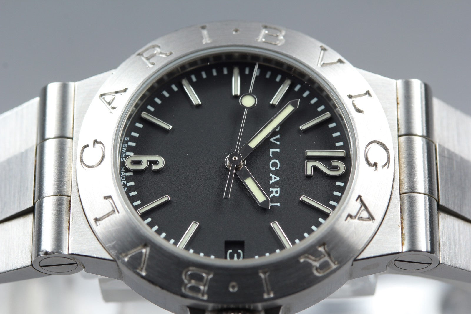 New Batt BVLGARI Diagono Sports LCV29S White Quartz Ladies Watch 29mm JAPAN