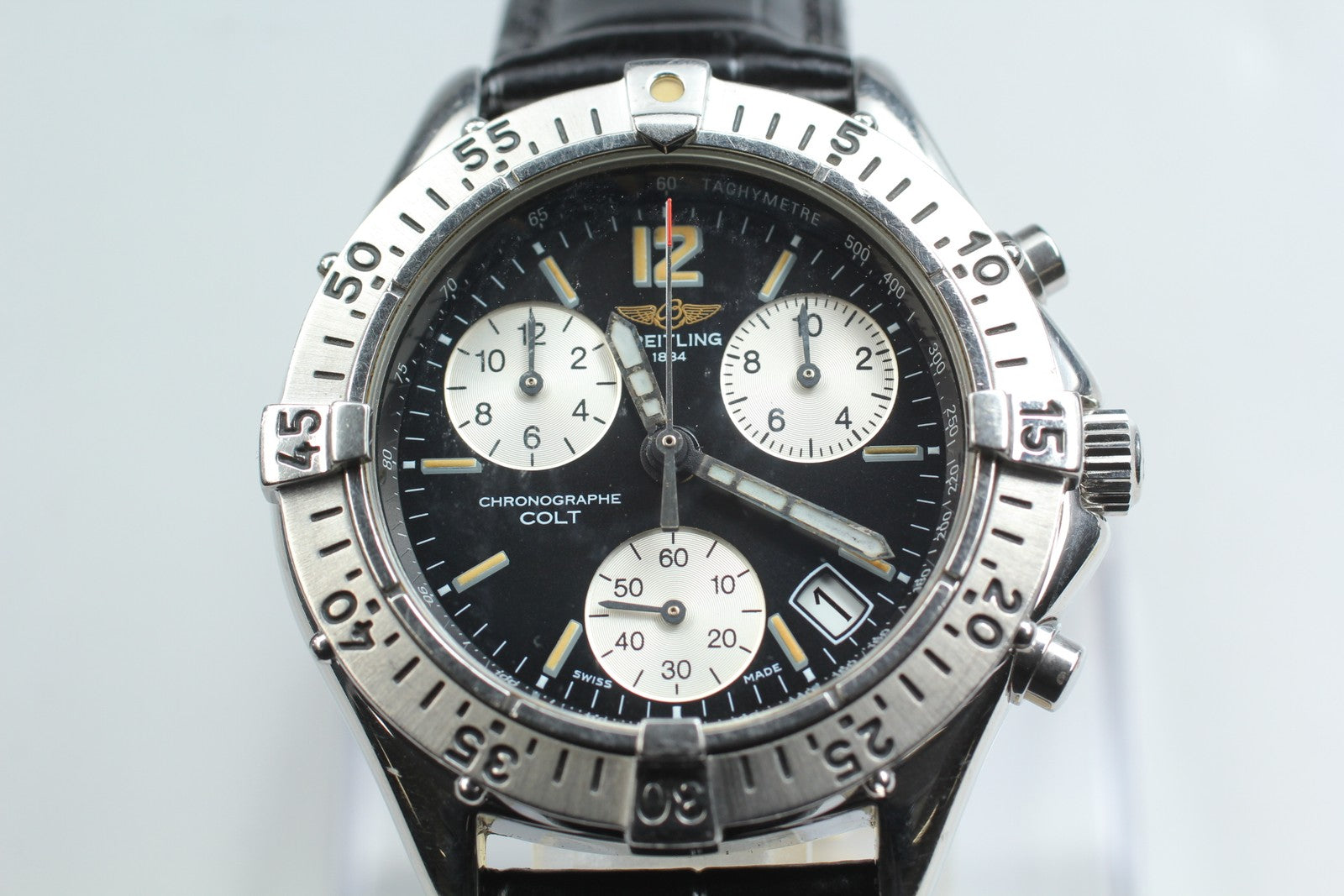 Breitling Colt Chronograph A53035 Black Dial Quartz 38mm Men's Watch