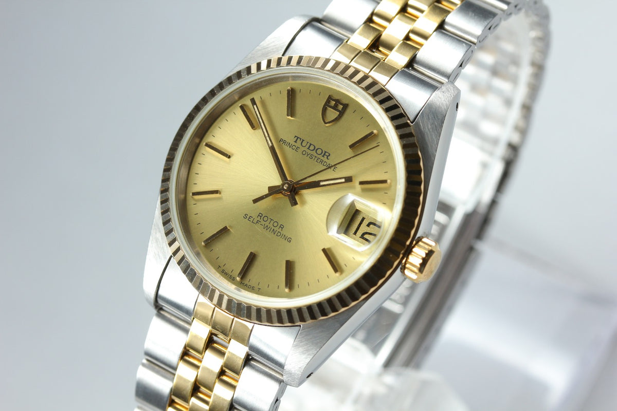 TUDOR Prince Oysterdate 74033 Gold Dial 33mm Cal.2824 Automatic Men's Watch