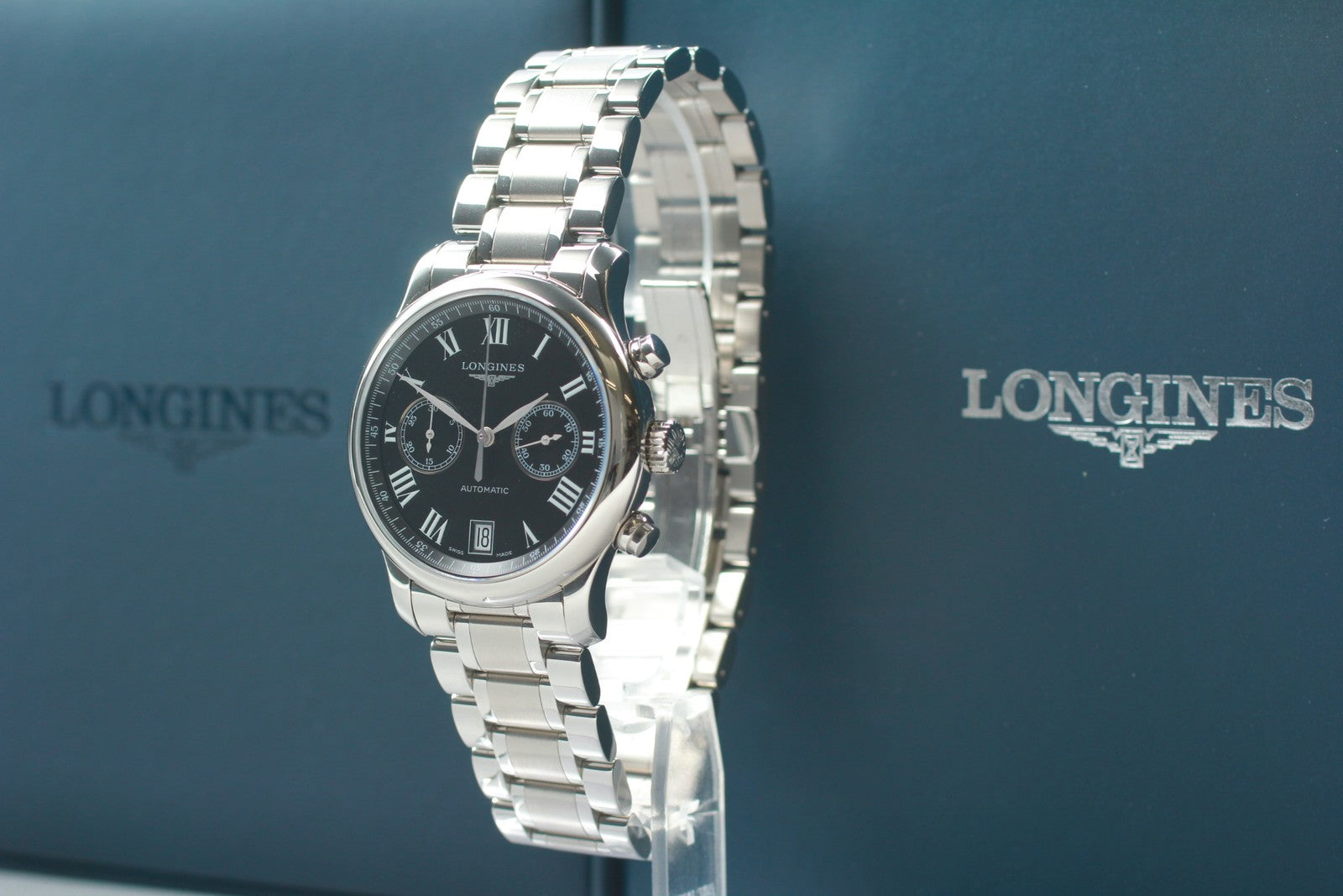LONGINES Master Collection L2.669.4 Black Automatic Men's Watch 38mm JAPAN Box