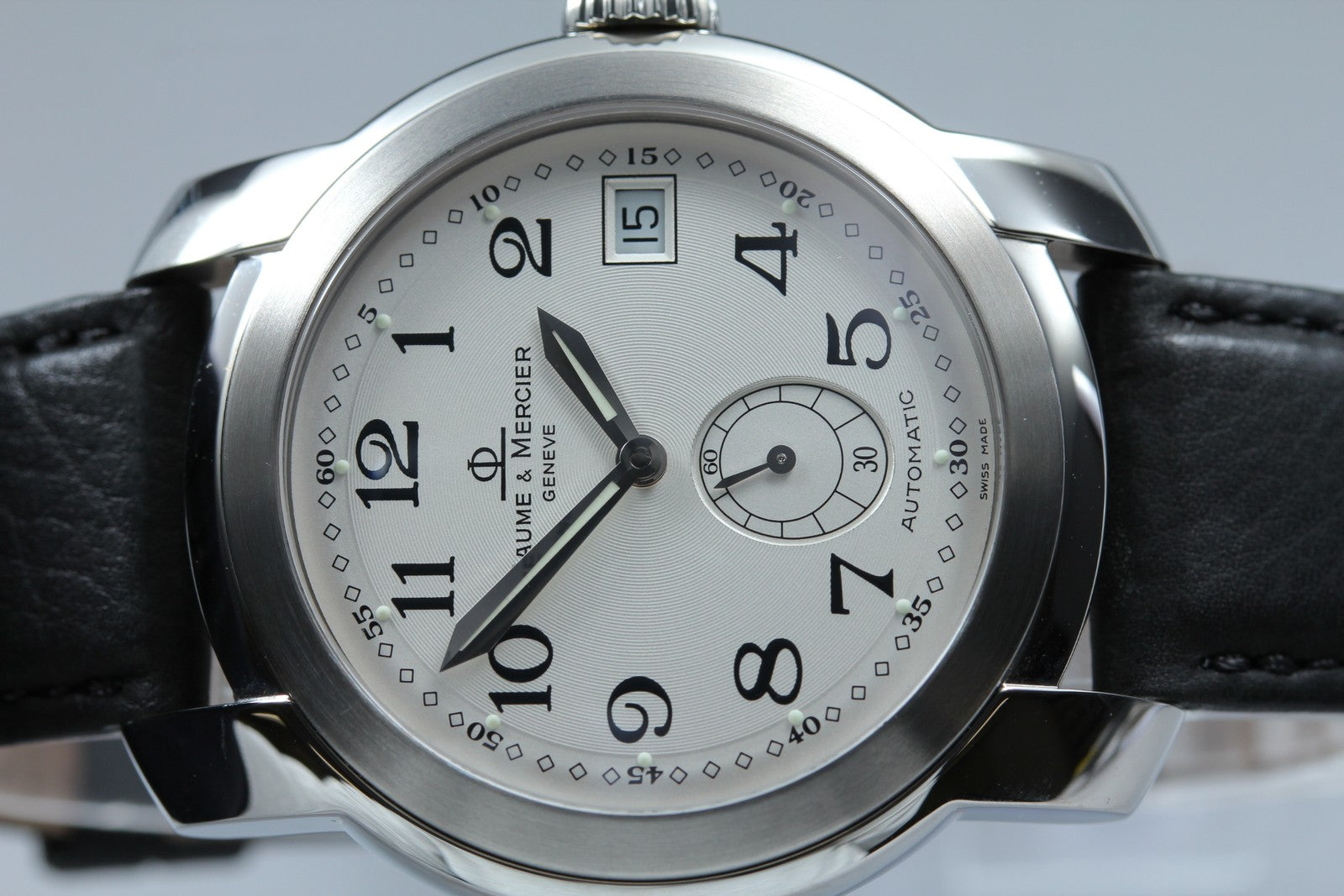 Baume & Mercier Capeland MV045221 Men's Silver Automatic Date Watch 39mm Exc+5