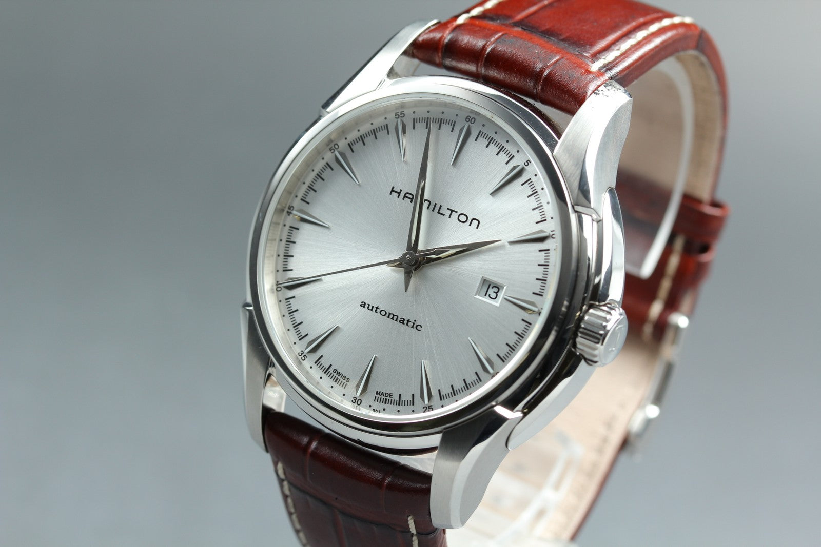 HAMILTON Jazzmaster H327150 Silver Dial Automatic Men's Watch 43mm JAPAN Box