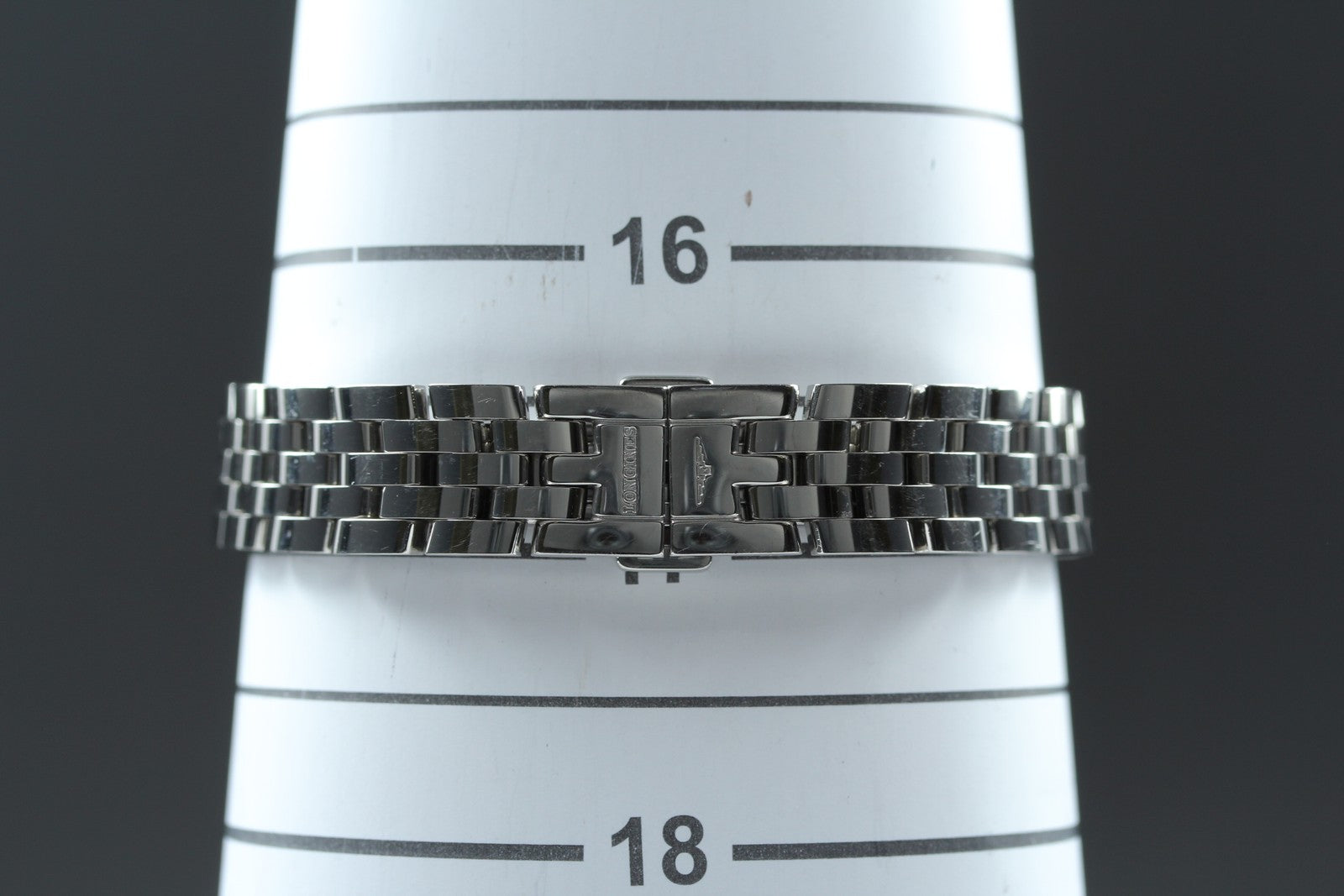 Longines L5.158.4 DolceVita Pink Dial Silver 16mm Diamond Women's Quartz Watch
