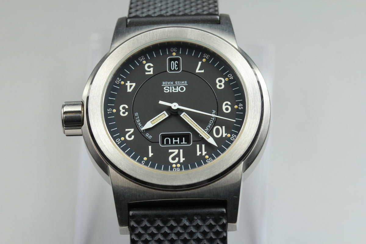 ORIS Big Crown 7500 BC3 Automatic Day/Date Black Dial Men's Watch 39mm JAPAN Box