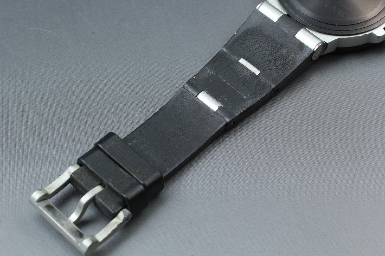 BVLGARI Aluminum AL38TA Silver Dial Date Automatic Men's Watch 38mm JAPAN Exc+5