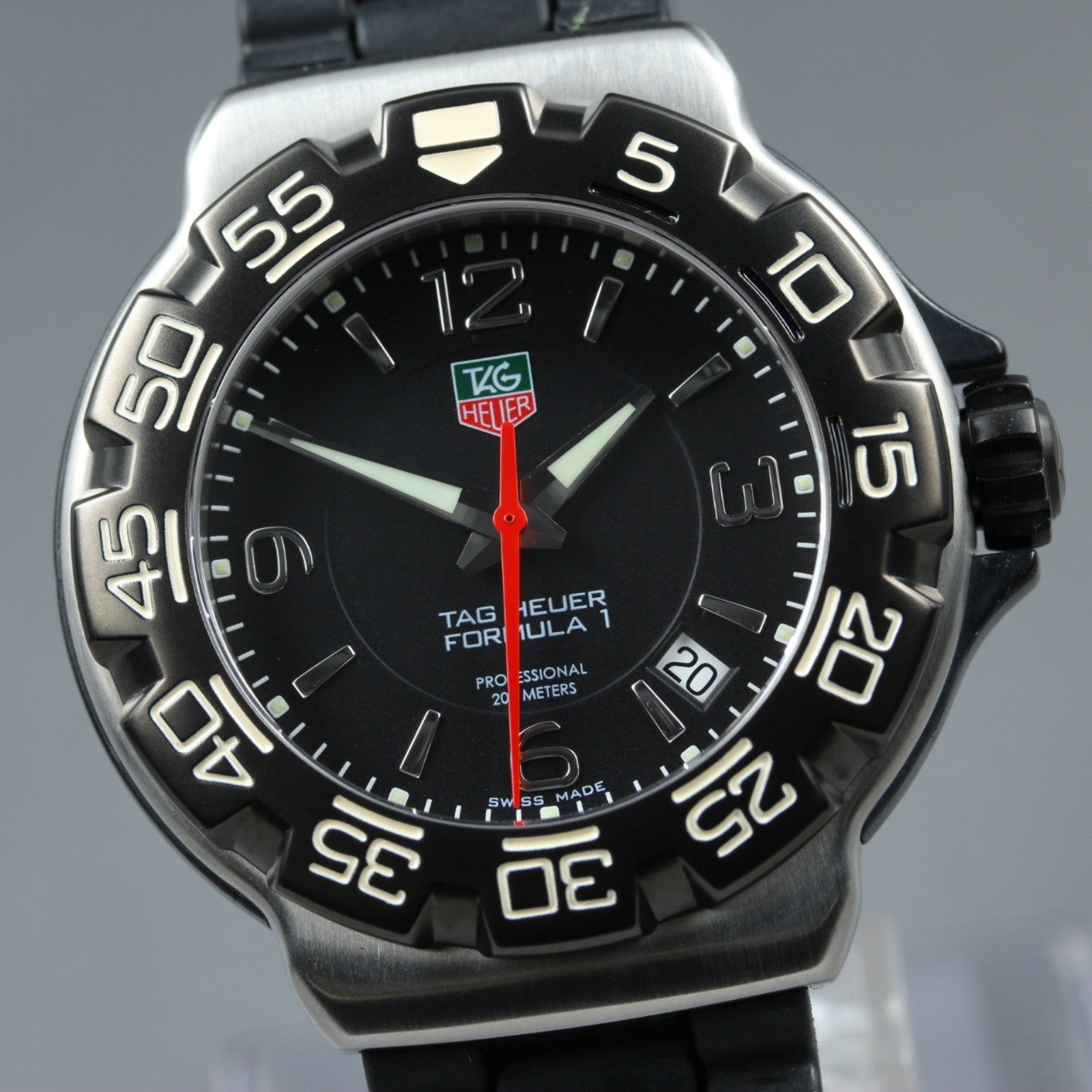 New Batt TAG HEUER Formula 1 WAC1110-0 Quartz Black Men's Watch 40mm JAPAN Box
