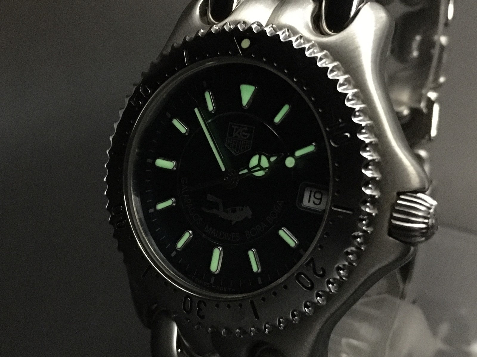 Rare Limited Edition TAG HEUER SEL WG111K Quartz Green Men's Watch 36mm JP Box