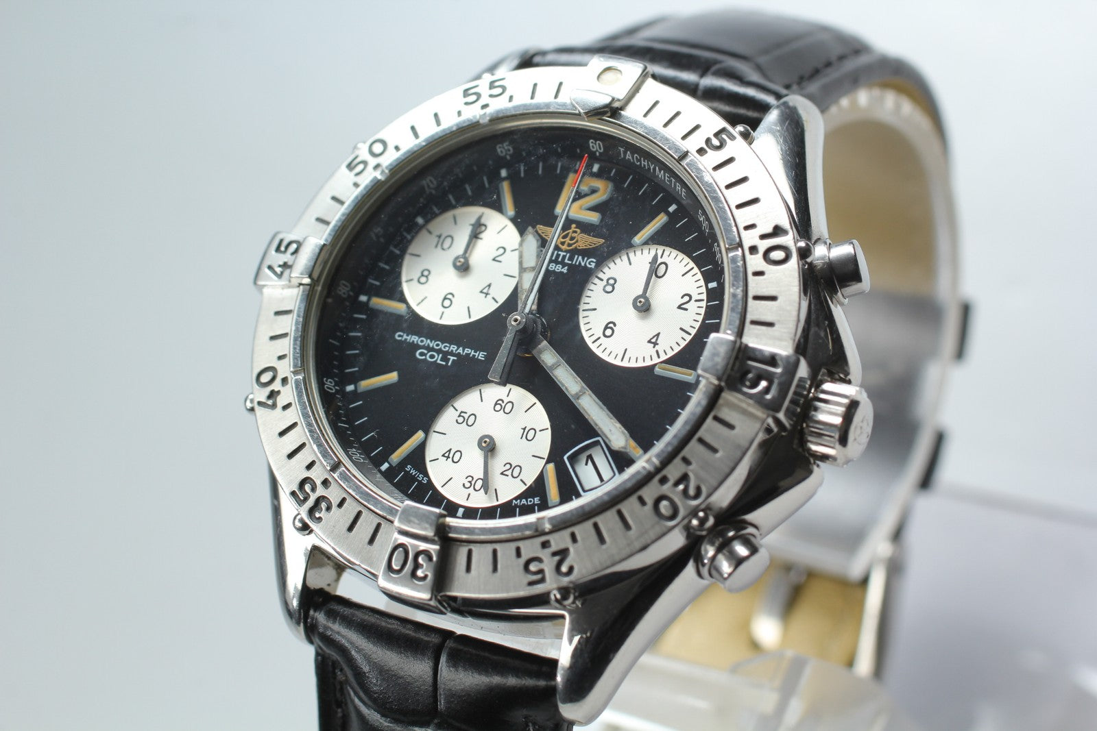 Breitling Colt Chronograph A53035 Black Dial Quartz 38mm Men's Watch