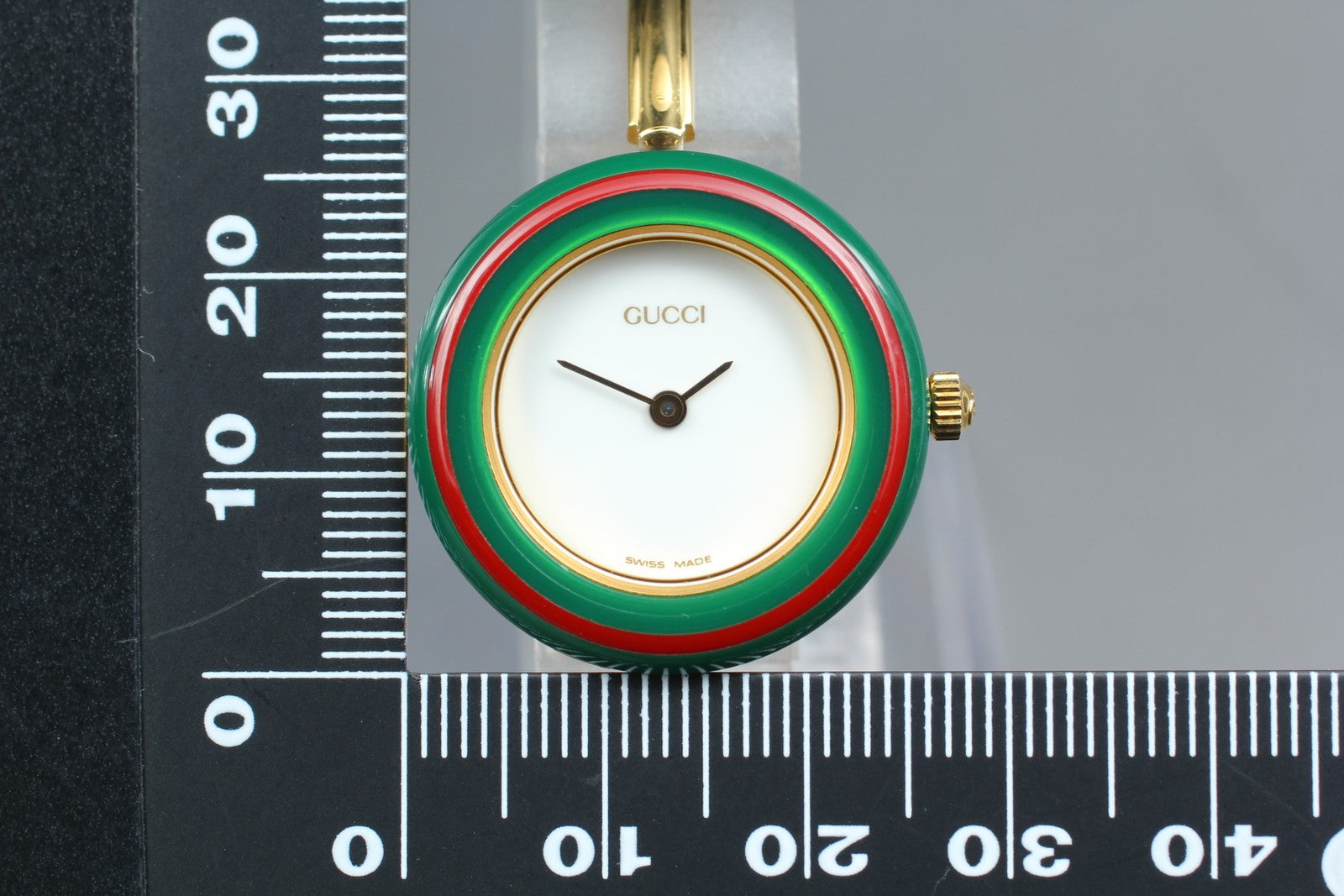 New Batt Vintage GUCCI Change Bezel 11/12.2 Quartz Women's Watch 25mm JAPAN Box