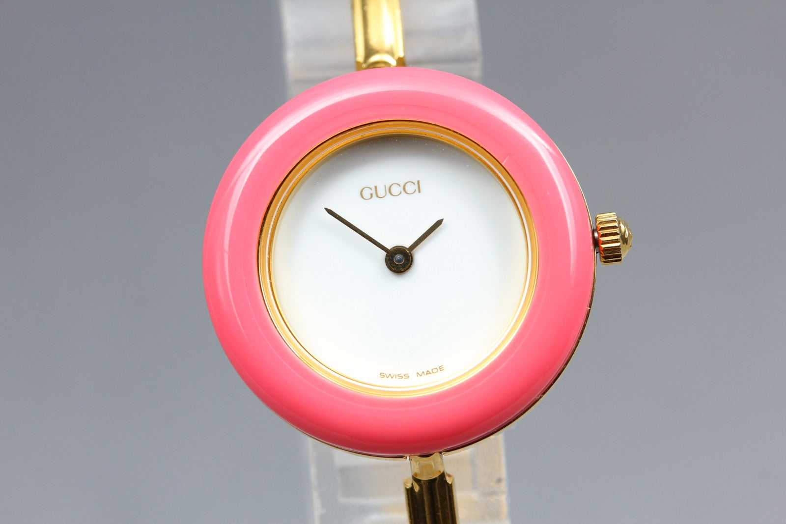 New Batt Gucci Change Bezel 11/12.2 12Color Women's White Quartz Watch JP Exc+5