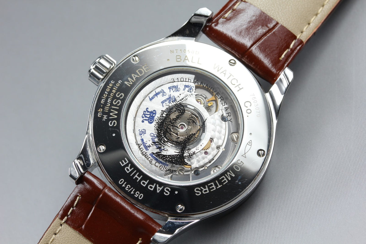Ball Trainmaster NT1050D Automatic Black Dial Date Men's Watch 41mm From JAPAN