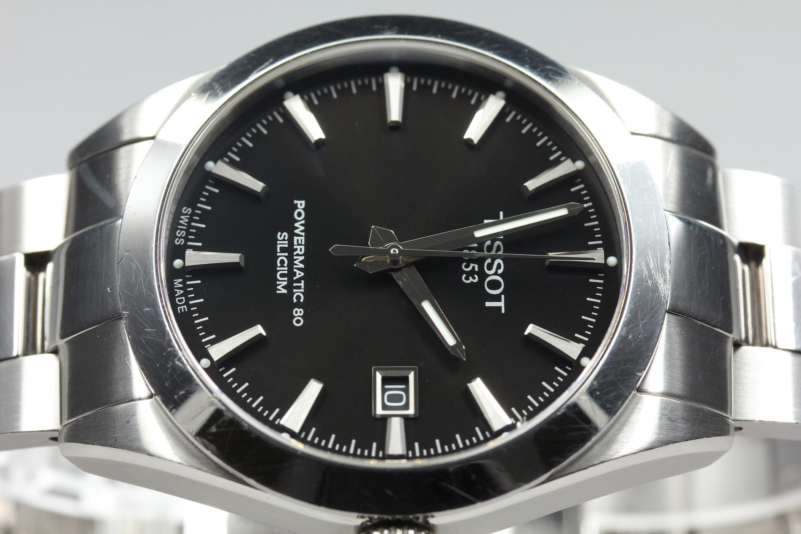TISSOT Gentleman T127407A Automatic Black Date Men's Watch 40mm JAPAN Box
