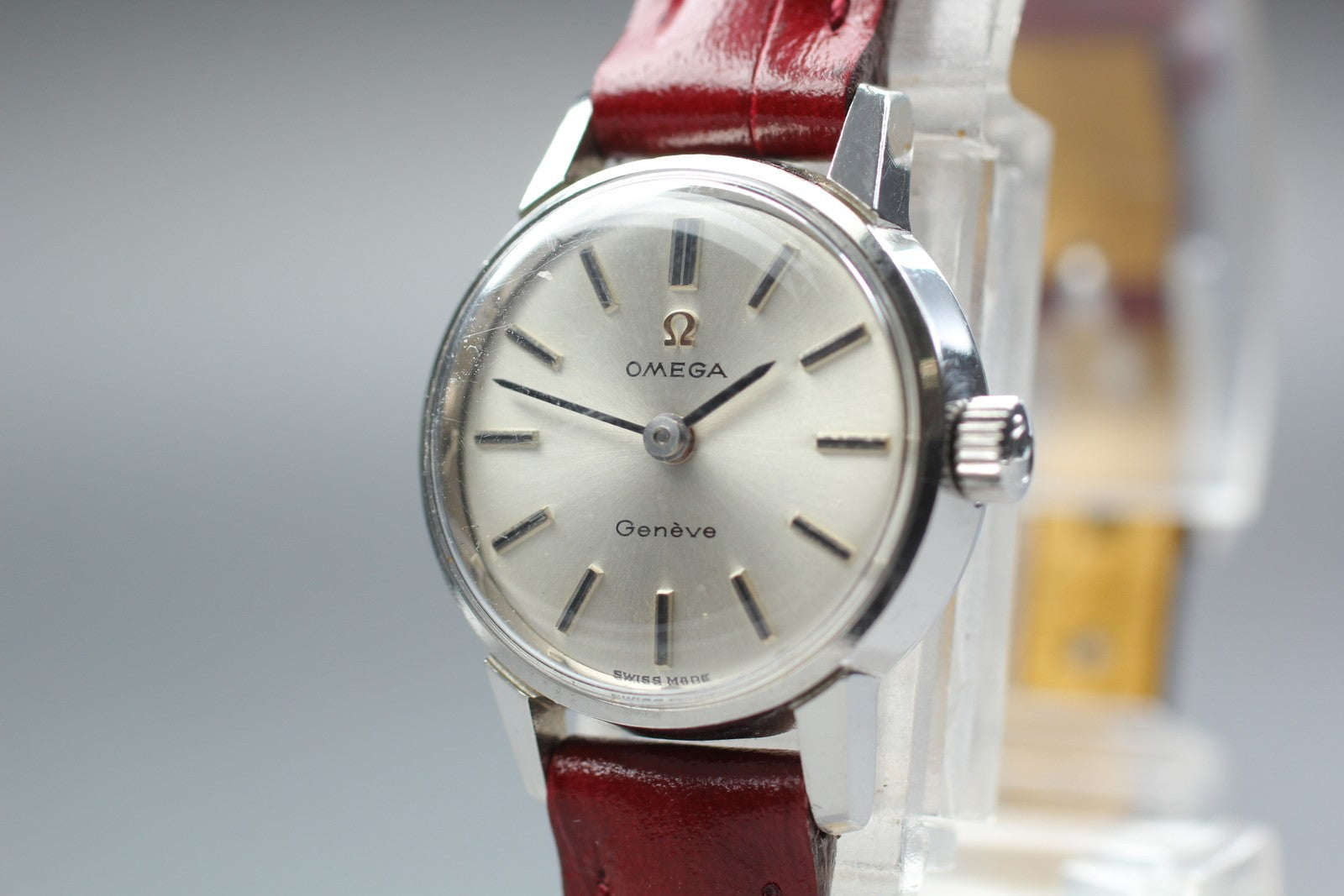 Vintage OMEGA Genève 515.006 Manual Silver Dial Women's Watch 20mm JAPAN