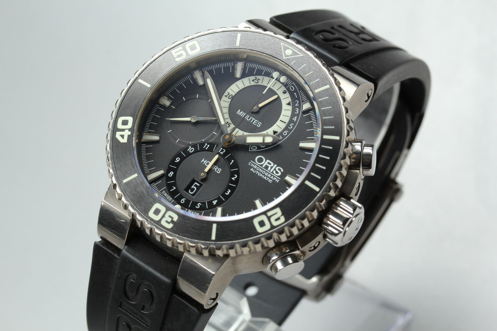ORIS Carlos Coste Cenote Titanium 7655-71 Automatic Black Men's Watch 46mm Exc+5