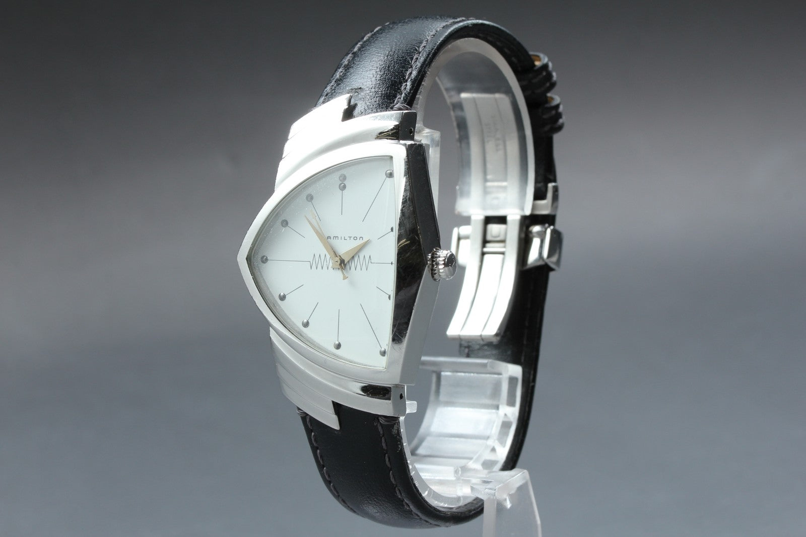 New Batt Hamilton Ventura H244110 Quartz White Dial Men's Watch 33mm JP Exc+4