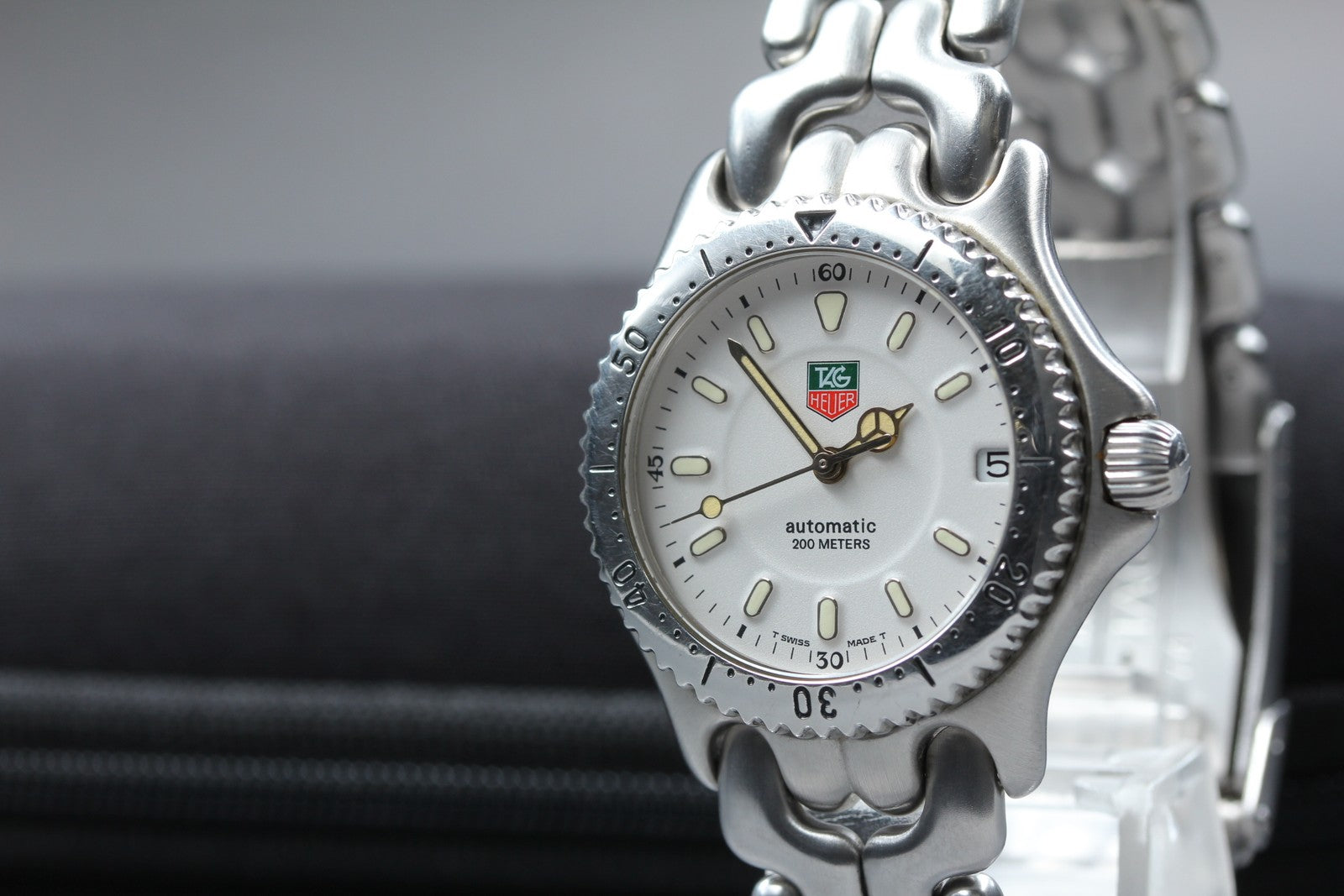 TAG Heuer SEL S89.713 Automatic Silver Dial Date Women Watch 33mm JAPAN Exc+5